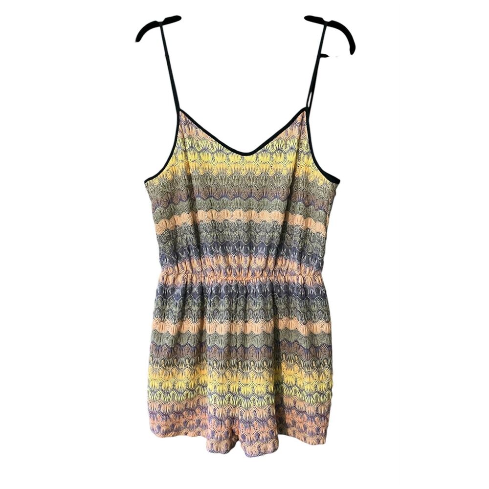 Topshop crochet open knit sleeveless romper